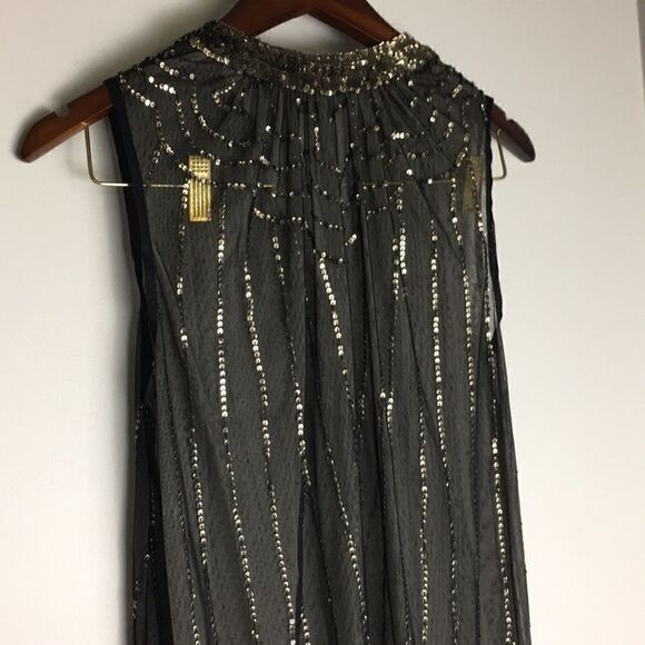 Hoss Intropia | Sheer Sequin Dress Cover Up | 38/M - Picture 5 of 6